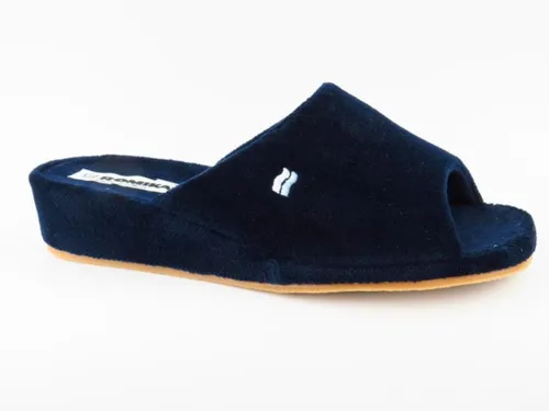 Westland Paris Frottee Marine Hausschuh Blau, Größe 41 - Bequeme Hausschuhe aus weichem Frottee mit offener Schuhspitze. Ideal für entspannte Stunden zu Hause. Hochwertiges Innenmaterial aus Baumwolle sorgt für angenehmen Tragekomfort.