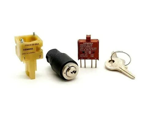 Siemens 3SB22 02-4LB01 Schlüsselschalter, 16 mm, rund, Kunststoff, CES,