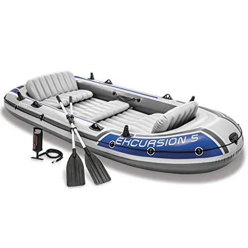Intex Excursion 5 Set Schlauchboot Angelboot mit Paddel Pumpe 5 Personen 68325NP