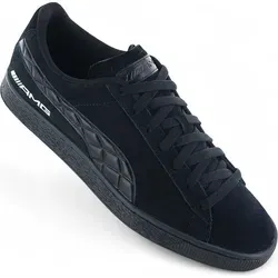 Puma Suede x Mercedes AMG - Herren Sneakers Schwarz 307920-02, EU 36 UK 3.5 - Stylischer Herren Sneaker aus hochwertigem Wildleder mit offiziellem Mercedes-AMG F1 Branding. Der robuste Schuh vereint edles Design und hohen Tragekomfort – ideal für Motorsport-Fans und modebewusste Sneaker-Liebhaber.