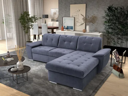 exxpo - sofa fashion Ecksofa Derby Inkl. Kopfteilverstellung, wahlw. Bett & Bettkasten, L-Form, EXTRA an Komfort zum Relaxen, Entspannen und Wohlfühlen