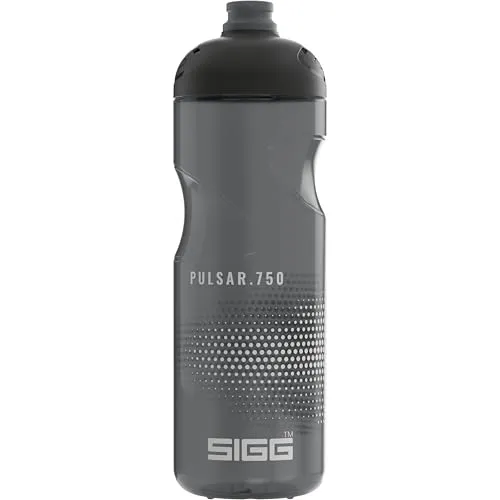 Sigg - Fahrrad Trinkflasche - Pulsar Anthracite - Quetschbar - Spülmaschinenfest - Federleicht - Auslaufsicher - BPA-frei - Sport & Fahrrad Zubehör - Grau - 0,75L