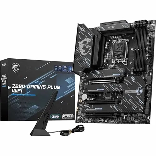 MSI Z890 GAMING PLUS WIFI Mainboard - ATX Mainboard mit Intel Z890 Chipsatz, unterstützt 4x DDR5 für maximale Leistung und Gaming-Erlebnis