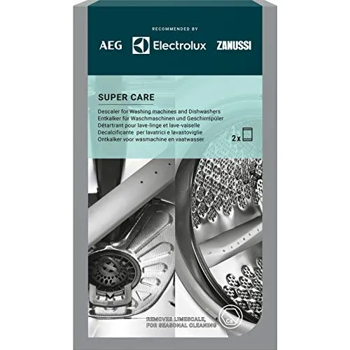 AEG M3GCP300 9029799286 Super Care - Entkalker für Waschmaschinen und Geschirrspüler. Enthält 2 Sachets.