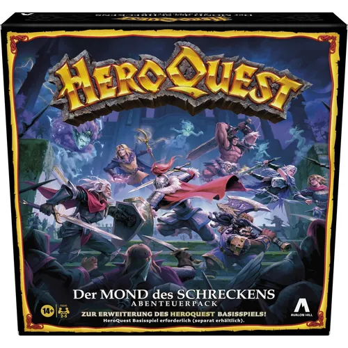 Avalon Hill HeroQuest Der Mond des Schreckens Abenteuerpack - Erweiterung für das Basisspiel mit 29 Miniaturen und 10 spannenden Herausforderungen für epische Rollenspiel-Abenteuer