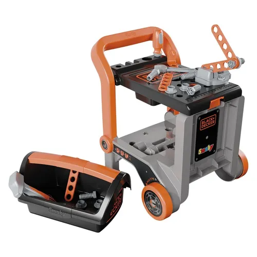 Smoby Werkbank "Black+Decker" für kreative Kinder - Kreative Werkbank aus robustem Kunststoff mit umfangreichem Zubehör für fantasievolles Spielen. Ideal für Kinder ab 3 Jahren, fördert die Kreativität und Geschicklichkeit.