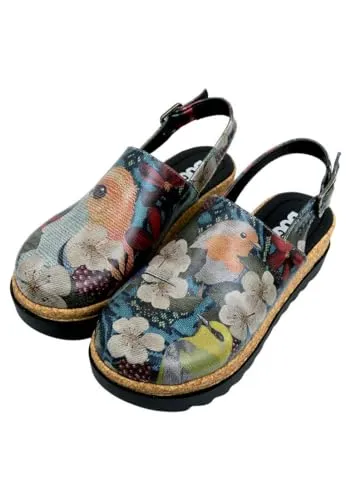 DOGO Damen Akita Sandale mit Absatz, Mehrfarbig, 40 EU - Stylische offene Sandale mit Keilabsatz, handgefertigt aus hochwertigem Kunstleder. Leicht und bequem, ideal für den Sommer. Wählen Sie Ihr Lieblingsdesign und setzen Sie ein modisches Statement.