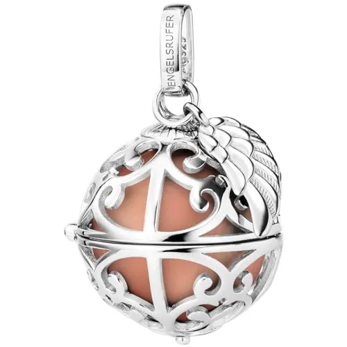 Engelsrufer Damen Anhänger mit Flügel aus Sterling Silber - Eleganter Kettenanhänger mit austauschbarer Klangkugel in Rosé, nickelfrei und ideal für Allergiker. Beruhigender Klang sorgt für Geborgenheit.