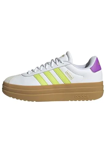 adidas Damen VL Court Bold Shoes - Weiße Sneakers in 38 EU - Damen-Sneaker mit regulärer Passform, EVA-Einlegesohle und stylischer Plateauzwischensohle für zusätzlichen Komfort und Trendbewusstsein.