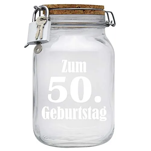 Spardose Zum 50. Geburtstag Geld Geschenk Idee Transparent XL