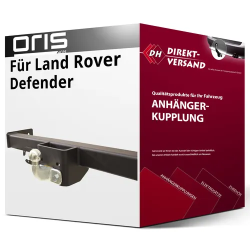 Oris Starre Anhängerkupplung für Land Rover Defender 1998-2016 - Hochwertige starre Anhängerkupplung von Oris, ideal für Land Rover Defender. Anhängelast bis 3500 kg, keine Eintragung in Fahrzeugpapiere notwendig – einfache Montage!