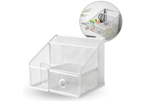 Sarcia.eu Organizer DRÖNJÖNS Weißer Schreibtisch-Organizer 25x20 cm IKEA