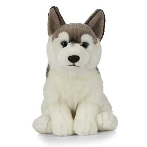 Husky 28cm Plüschtier von Living Nature - Stoff- & Plüschtier, niedliches Husky-Design, ideal zum Kuscheln und Spielen für Kinder und Tierliebhaber.