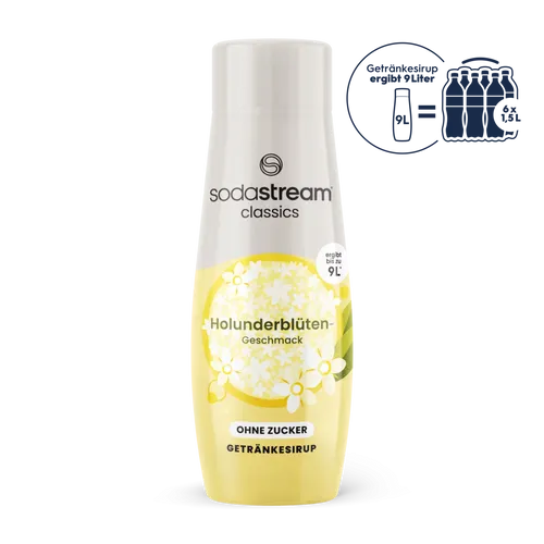 SodaStream Holunderblüte ohne Zucker Sirup 440ml Sirup für SodaStream
