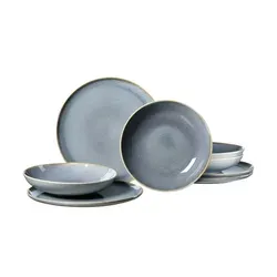 Ritzenhoff Breker Tafelservice Skagen - grau, hochwertiges Porzellan für stilvolle Tischdekoration und 10€ Willkommens-Gutschein bei Newsletter-Anmeldung