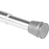 Bomoe Neptun Duschstange 140-260 cm in Chrom - Robuste, ausziehbare Duschstange aus Aluminium, einfach ohne Bohren zu montieren. Ideal für Duschvorhänge und vielseitig einsetzbar als Kleiderstange. Stufenlos verstellbar für perfekten Halt.