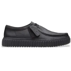 Clarks Herren Torhill Lo - Cuir Noir, 46 EU - Herren-Schnürhalbschuhe mit verstellbaren Schnürsenkeln für sicheren Halt und gepolsterter, herausnehmbarer Innensohle für optimalen Komfort.