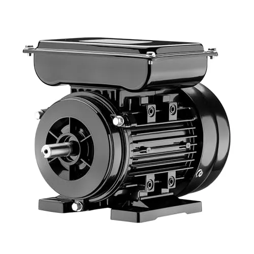Wiltec 1-phasiger Elektromotor 0,55 kW, 1400 U/min - Kompakter 1-phasiger Elektromotor mit 0,55 kW und 1400 U/min, ideal für vielseitige Anwendungen. Robustes Aluminiumgehäuse sorgt für Langlebigkeit und einfache Installation, perfekt für Industrie und Heimwerk.