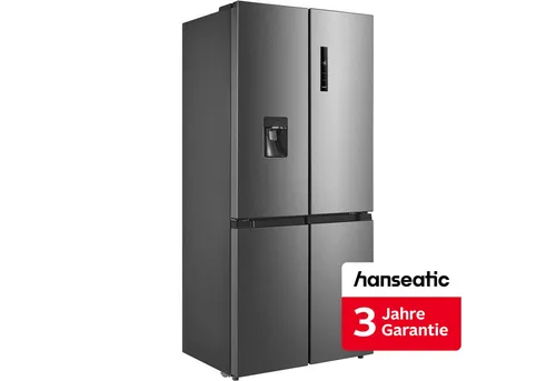 Hanseatic Multi Door HCD18983CWDI Kühlschrank - Freistehender Kühlschrank mit No-Frost Technologie und integriertem Wasserspender, bietet 513 l Gesamtrauminhalt und energieeffiziente Funktionen für optimalen Komfort.