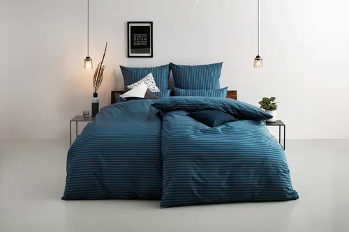 Bruno Banani Bettwäsche Jassen, 2-teilig - Bettwäsche-Sets aus hautfreundlichem Renforcé-Material, modernes Streifen-Design für einen trendigen Akzent im Schlafzimmer.