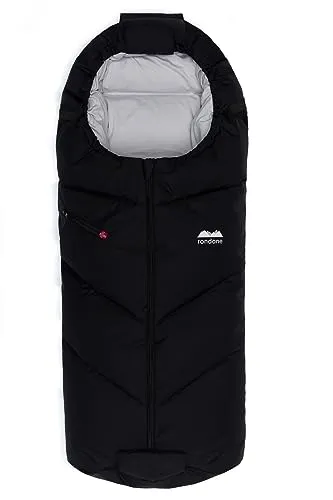 Rondane Frost Daunenfußsack - Luxuriöser Winterfußsack für Babys - Hochwertiger Daunenfußsack für Babys, wasserfest und windabweisend. Ideal für kalte Tage, bietet er optimalen Wärme- und Komfortschutz bei winterlichen Spaziergängen.