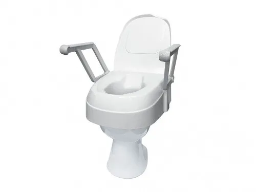 Drive Medical Toilettensitzerhöhung TSE120 - Toilettensitzerhöhung mit Armlehnen für zusätzlichen Halt und Komfort, ideal für mehr Sicherheit im Badezimmer.