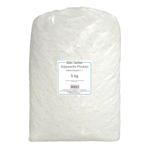 Sojawachs Flocken 5kg Kerzenwachs NatureWax® C-1 Wachs zum Kerzen gießen
