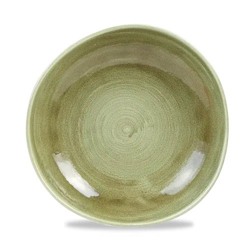 Churchill STONECAST Burnished Green Organic Round Bowl - Elegante Porzellan Schüssel - Schüssel aus hochwertigem Porzellan mit einzigartigem Burnished Green Finish, ideal für stilvolle Tischdekoration und besondere Anlässe.