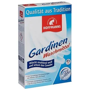 Hoffmanns Gardinen Waschmittel 660 g - Waschmittel für Gardinen, imprägniert und schützt vor Verschmutzungen, sorgt für strahlend weiße und duftende Gardinen.