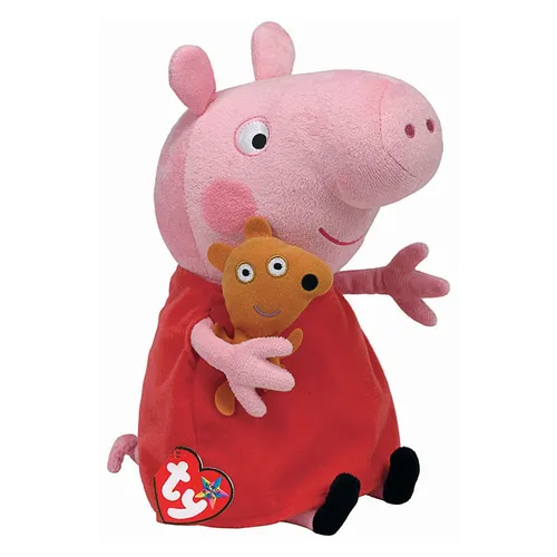 TY 7196230 Peppa Pig Plüschtier, A - Weich- & Stoffpuppen, beliebtes Lizenzprodukt mit TY-Plüsch-Qualität und internationalem Award für höchste Spielzeugstandards.