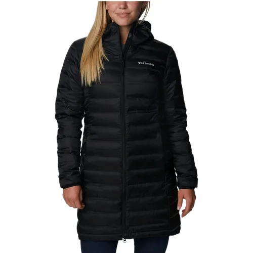 Columbia Damen Lake 22 2.0 Down Long Hooded Jacket - Funktionsjacke für Damen, warme Daunenjacke mit Kapuze, ideal für kalte Tage und Outdoor-Aktivitäten.