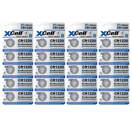 XCell 20x XCell Lithium-Knopfzelle CR1220 3V/40mAh (4x 5er-Pack) Knopfzelle