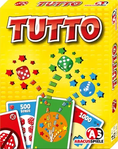 ABACUSSPIELE 08941 - Tutto, Kartenspiel, Brown - Würfelspiel für die ganze Familie mit einfachen Regeln und hohem Spielspaß. Ideal für einen unterhaltsamen Spieleabend, Spieldauer ca. 30 min.