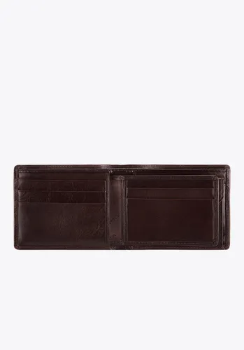 Brieftasche Kollektion Arizona - Braun, 9x11,5cm - Elegante Herrengeldbörse aus robustem Kalbsleder mit goldenem WITTCHEN-Emblem. Ergonomisches Design und hoher Tragekomfort machen sie zum idealen Begleiter. Verpackt in einer stilvollen WITTCHEN-Box.