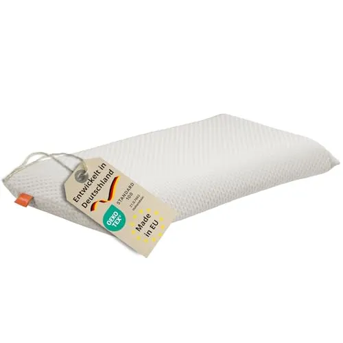 Sleepling Orthopädisches Nackenstützkissen, 40 x 80 cm - Kissen für erholsamen Schlaf mit höhenverstellbarem viskoelastischem Kern, ideal für Rücken- und Seitenschläfer. Waschbarer Bezug, Made in EU für höchste Qualität.