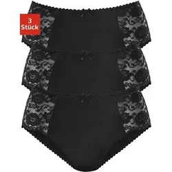 petite fleur Hüftslip (3er-Pack) aus elastischer Baumwoll-Qualität schwarz 52/54
