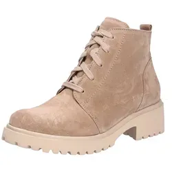 WALDLÄUFER Damen Schnürstiefel LUISE beige Gr. 39 - Stylische Damen Schnürstiefel aus hochwertigem Rauleder mit warmem Fleecefutter. Die gepolsterte, herausnehmbare Decksohle und die rutschhemmende Laufsohle sorgen für hohen Tragekomfort und Stabilität.