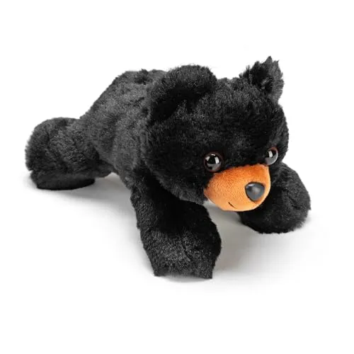 Wild Republic 14868 Hug'ems Plüschtier, Kuscheltier, Bär 18cm, Schwarzbär, Schwarz