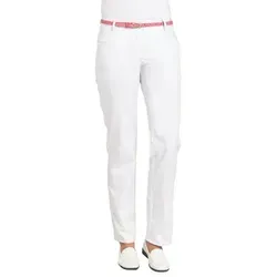 Stoffhose weiß, Gr. 44 - Schrittlänge ca. 80cm - Stoffhose in Weiß, Größe 44, mit ca. 80cm Schrittlänge. Hergestellt aus 65% Polyester und 35% Baumwolle, pflegeleicht und zertifiziert nach Öko Tex Standard 100.