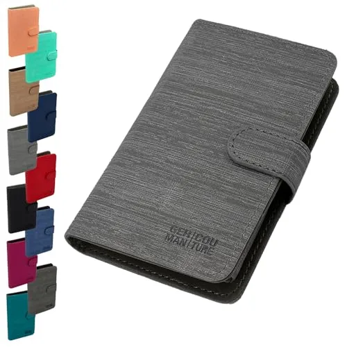 GC German Couture smart Etui Tasche kompatibel mit IQOS VEEV one und Vuse ePod 2 E-Zigarette Liquid-pods Caps Kreditkarte Ladestick u. leere Pod Zubehör, Anthrazit