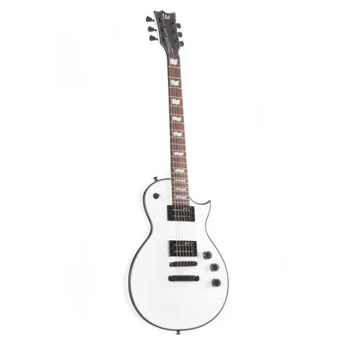 ESP LTD EC-256 Snow White E-Gitarre - Gitarren, Mahagoni Korpus und eingeleimter Hals für besten Klang, ideal für Rock und Metal Spieler