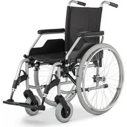 Meyra Budget 9.050 Standardrollstuhl mit Trommelbremse - Rollstuhl für schmale Türen, faltbar und leicht (18,5 kg) für einfachen Transport. Ideal für Seniorenheime und den privaten Gebrauch.