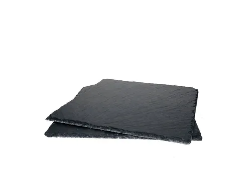 MamboCat Servierplatte 2x Schieferplatten 30x30cm Untersetzer Deko-Teller Servier-Platte, Schiefer