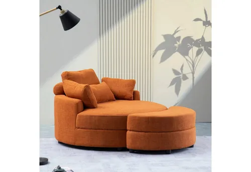 Modernes Sofa YHL Voyura Q-MYD-2306-DARKBROWN mit Stauraum - Ecksofa in modernem Design, gepolstert mit hochwertigem Leinenstoff und ausgestattet mit praktischem Stauraum für Zeitschriften und Fernbedienungen.