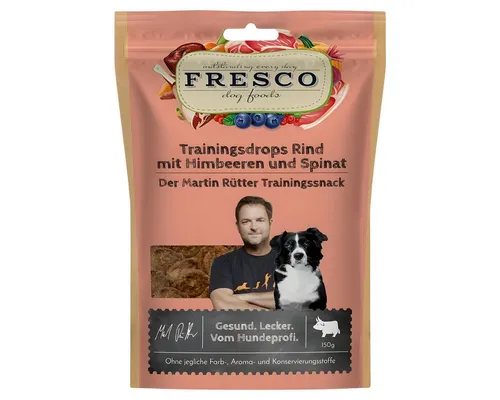 Fresco Martin Rütter Trainingsdrops Rind mit Himbeeren und Spinat 150 g, für: Hund