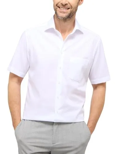 ETERNA MODERN FIT Kurzarmhemd Herren, Gr. 40 - Herren-Freizeithemden, bügelfreies Kurzarmhemd aus 100% Baumwolle, ideal für Büro und Freizeit, modisch tailliert und atmungsaktiv für höchsten Tragekomfort.