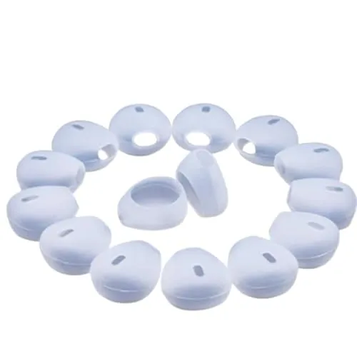 INF 10 Paar Ersatz-Ohrstöpsel aus Silikon für 15–16 mm Ohrhörer, wie iPhone 6/6 Plus, iPhone 5 /5S, ultraweich, leicht Kopfhörerabdeckungen