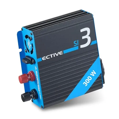 ECTIVE SI3-300W Wechselrichter 12V auf 230V - Spannungswandler mit reiner Sinuswelle, ideal für empfindliche Geräte, bietet 300W Dauerleistung und Sicherheitsfunktionen für sorgenfreies Camping oder Offgrid-Anwendungen.