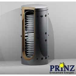 Hygienespeicher 500 Liter schmal mit 2 Wärmetauschern und Isolierung Typ PHSS 500