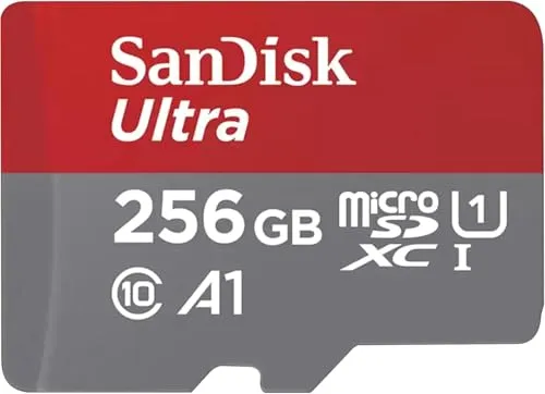 SanDisk Ultra 256 GB microSDXC Karte für Chromebook - Speicherkarten mit bis zu 150 MB/s Lesegeschwindigkeit, ideal für flüssige App-Leistung und HD-Videoaufnahmen. Kompatibel mit Chromebook und zertifiziert für optimale Nutzung.
